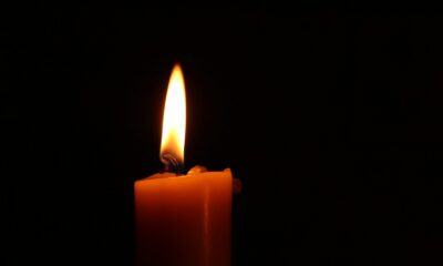 close-up of lighted candle