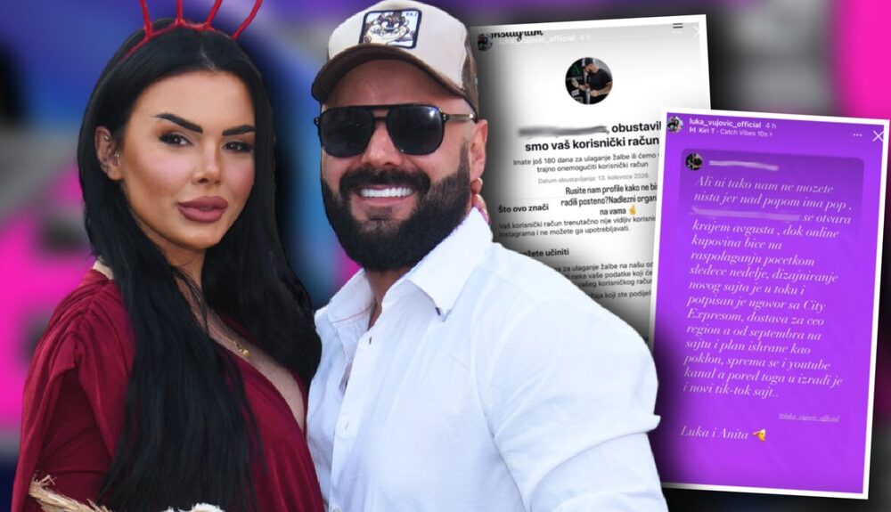 LUKE I ANITE NA METI PRIJAVA: Vujović otkrio udar na njihov zajednički biznis, evo šta je preduzeo (FOTO) (VIDEO) – napad na Instagram biznis