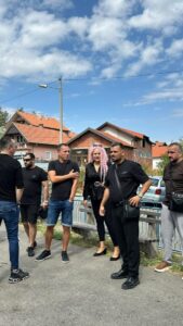 Miki Dudić, Bora Santana, sahrana oca Bore santane