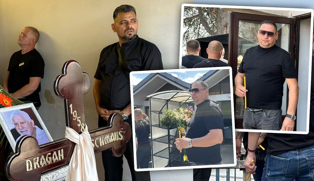 TAKI MARINKOVIĆ IZAZVAO POMETNJU NA GROBLJU: Podrška Bori Santani usred tuge, a Maje nema nigde (FOTO) – sahrana Bore Santane