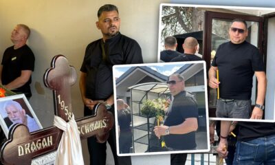 TAKI MARINKOVIĆ IZAZVAO POMETNJU NA GROBLJU: Podrška Bori Santani usred tuge, a Maje nema nigde (FOTO) – sahrana Bore Santane