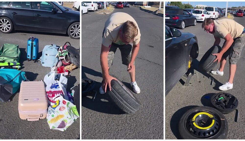 HAOS NA GRANICI: Nataša Aksentijević i suprug ispraznili auto pred svima, koferi završili na ulici (FOTO)