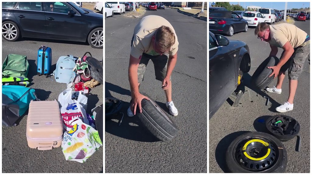 HAOS NA GRANICI: Nataša Aksentijević i suprug ispraznili auto pred svima, koferi završili na ulici (FOTO)