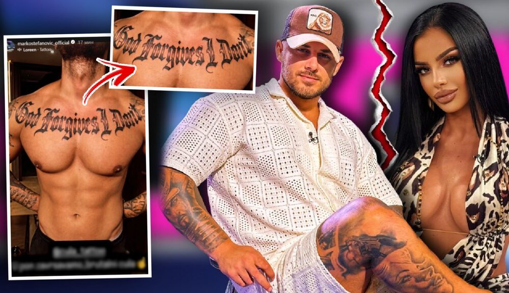 BRUTALNA PORUKA PREKO TETOVAŽE: Marko Stefanović poslao signal Sanji Grujić, mreže se usijale zbog jedne rečenice (FOTO)