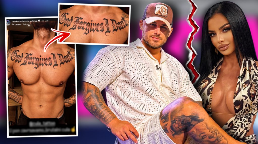 BRUTALNA PORUKA PREKO TETOVAŽE: Marko Stefanović poslao signal Sanji Grujić, mreže se usijale zbog jedne rečenice (FOTO)