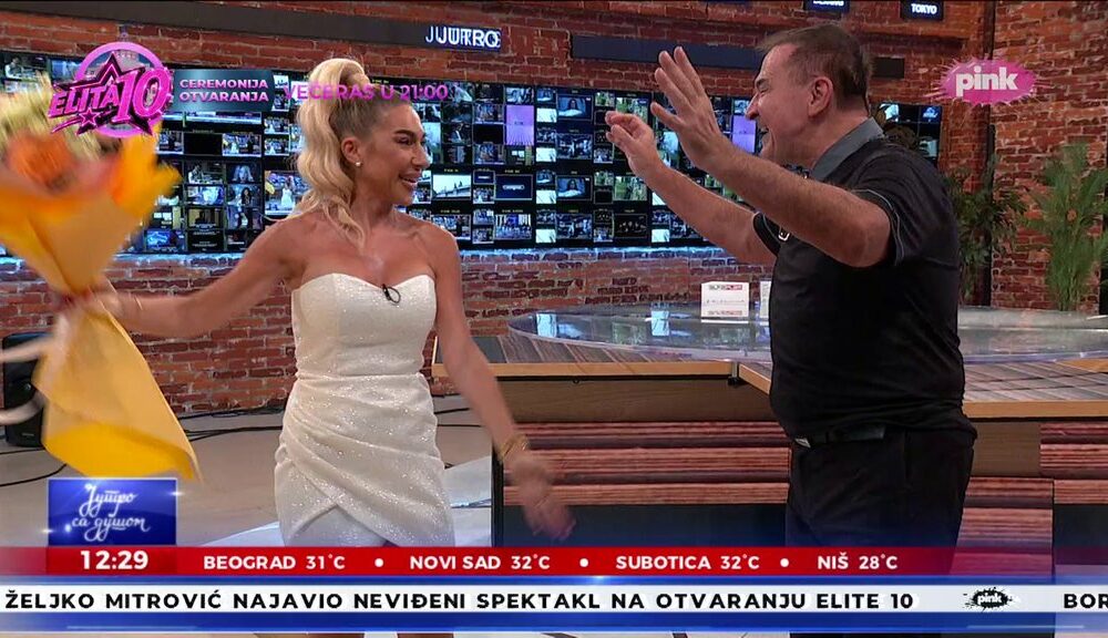 PREOKRET U JUTARNJEM PROGRAMU: Jovana Jeremić uživo pokazala nove grudi dok Mitar Mirić peva svoj hit (FOTO) – Mitar Mirić i Jovana Jeremić u emisiji
